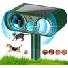 UNISOPH Spaventatore per gatti ad ultrasuoni, a energia solare, per gatti da giardino, con sensore di movimento e luce lampeggiante, per gatti, cani, topi, procioni, animali da giardino