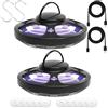 AMFUN 2 Pezzi Trappole Antipulci per La Casa, Lampade Antipulci per la Casa, Trappole Luminose per Pulci, Cattura Pulci, con 12 Adesivi di Cattura, Ricaricabile Tramite USB *2, Gancio *2