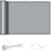 SUNNY GUARD Frangivisto Balcone 80x500cm HDPE Protezione Privacy Balcone,Protezione Solare e traspirabilità Recinzione Copertura per Balcone Giardino terrazza con Fascette,Grigio