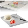GOEDCH Tagliere in acciaio inox, 30 x 30 cm: piano di lavoro, impastatore, antiscivolo, antibatterico, per cucina e ristorante