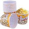 YIXNSW 18 Ciotola di Popcorn di 1,25 l, Secchiello per Popcorn in plastica, per home theater, feste, serate cinematografiche, Retrò, giallo