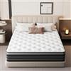 CBAEC-RSN Materasso 160x200 cm per letto boxspring, grado di durezza H3, adatto per bambini e adulti, certificato Öko-Tex, materasso ergonomico a 7 zone, altezza 20 cm