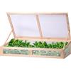 dobar® 58402FSC - Inserto per aiuole Rialzate o Terreni da Giardino, in Legno massello, per Verdure, insalate, Bacche, Serra, 128 x 67 x 31,5 cm, Colore Naturale