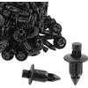 Alrens 40 pezzi rivetto in plastica bicicletta carenatura trim clip in rivetto fissaggio moto vite spire velocità clip dado nero foro 6mm con Honda/compatibile con Yamaha/con Suzuki/