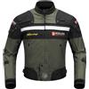 BORLENI Giacca da Moto Uomo Tutte le Stagioni Giubbotto Motociclista con Protezioni CE Gilet Termico Removibile Antivento Uomini Donna Verde L