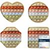 Valino Pop on It per Bambini | Pop Bubble Set di 4 Regali | Set di Fidget Toy impermeabile | Poppets Silicone di Alta Qualità | Giocattoli Arcobaleno Pastello Anti-Stress