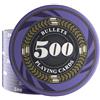 Bullets Playing Cards, 25 chip da poker in ceramica Silvio per set da poker, con valori, 10 g, 4 cm di diametro (Lilla (valore: 500)