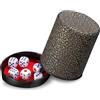 Jortmrd Tazze da Gioco Tazza per dade Pelle con Coperchio Set di Bicchieri in Pelle Include 2 dade