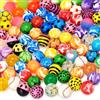 Booaee 100 pezzi Flummis, 25 mm Flummies per bambini, flummi pianeti, palline di gomma, grandi set per bambini, compleanni per la scuola, regalo per gli ospiti, giocattolo