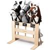 SKIPPI Hobby Horse Paddock per 3 Cavalli, Hobby Horse Scuderia, Stalla, Recinto, Box