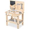 BALINCO Workbench Bambini in Legno, Laboratorio con Attrezzi per Bambini, Sega, Angolo, cacciavite, Ruote dentate, morsa, tavola, Accessori, Giocattoli in Legno a Partire da 3 Anni