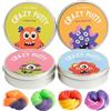 THE TWIDDLERS Slime Muta Colore Confezione da 4 Vasetto Grande, Reattivo a Calore e UV