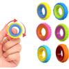 HAGNA 6 anelli sensoriali antistress, giocattolo girevole per dita, anello spinner in silicone per bambini e adulti, supporto per concentrazione e rilassamento