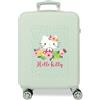Hello Kitty Sanrio Hello Kitty Floral Kitty Valigia da cabina verde 38 x 55 x 20 cm Rigida 2,6 kg Chiusura a combinazione laterale ABS 2,6 kg 34 L Bagagli a mano