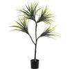 DRW Pianta Artificiale Dracena in polietilene Verde e Marrone 120 cm