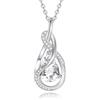 FANCIME TimelessTie Birthstone Collana per Donna in Argento Sterling con Fiocco e Nodo, Ciondolo in Pietre Preziose, Gioielli per Compleanno, Festa della Mamma, Regali per Donne e Mamme, 0.42 inches
