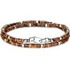 COAI Bracciale da Uomo in Pietre Naturali, Bracciale Doppio Strato da Uomo con Perline Heishi di Pietre Dure Stile Boho