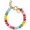 SINGULARU - Bracciale Bloom Stones. Acciaio avec Placcatura in oro 18 kt et Pietra naturale. Gioielli da Donna.
