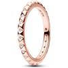 PANDORA ME Anello Pyramids placcato in oro rosa 14 carati con zirconi cubici trasparenti, 50