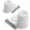 IdeaGenesis - 12 Fermi per Tapparelle Avvolgibili Bianco 30mm in PVC Recambio Universale per Arresto Serranda Tappo Viti Rondelle Incluse per Finestre Resistenza Antiinceppamento (12, Bianco 30mm)