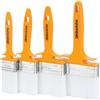 Hinrichs Set di 4 Pennelli Vernice in Legno - Misure 50mm, 70mm, 100mm e 120mm - Per Pittura Muro, Smalti, Oli e Vernici - Pennelli per Legno