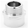 BLUMKRAFT Set di 5 adattatori in metallo PG-Metrico M20 x1.5 maschio a PG13.5 femmina (M20-PG13) in ottone nichelato