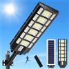 Viugreum 2000W Lampione Solare Led Esterno, 200000LM Lampione LED con Pannello Solare, 6500k Luci Solari, IP67 Impermeabile Lampioni Solari con Sensore di Movimento e Telecomando per Giardino Sentieri