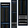 Designa Darts MAT24 | Tappetino antiscivolo per freccette con design a cassa, sottile, blu, 290 cm x 60 cm