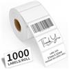 FungLam 1 rotolo 1000 etichette autoadesive adesivi 57 mm x 32 mm etichette bianche etichette rettangolari scritte su note per marcare adesivi per lattine alimentari per catering