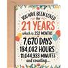 Greeting Cards for Everyone Biglietto Auguri 21 Anni Ragazza, Ragazzo - 21 Anni Regali per Compleanno - Biglietti Tanti Auguri 21 Uomo, Donna - Idee Regalo per Lei, Lui - Biglietto Divertente Figlio, Figlia - NUM 163