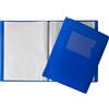 Janrax - Raccoglitore con 100 buste trasparenti, formato A5, copertina flessibile, colore blu