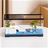 KAKOOTI Acquario per tartarughe con drenaggio sul fondo, 40 x 20 x 22,5 cm, per tartarughe giovani, gamberi di fiume, granchi, anfibi e rettili