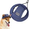 LOMSUXA Cappello Parasole per Cani, Cappello di Protezione Sole per Sport all'Aria Aperta di Animali Domestici, Cappello da Sole Estivo per Cani Elegante, Regolabile con Fori per Le Orecchie (Blu, M)