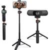 K&F CONCEPT MS62 Treppiede e Bastone per Selfie 65cm, Mini Tripod con Connettore da 1/4'', Compatibile con iPhone/GoPro/DJI OSMO 360/Action 5 Pro/Insta 360 X5/DJI Pocket 3 4/EMEET webcam