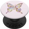 LiveHappy Rosa Hue Hippie Fiori Farfalla PopSockets PopGrip Intercambiabile