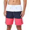 Nautica Men's Quick Dry Classic Logo Tri-Block Series Swim Trunk