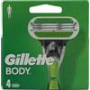 Gillette Body rasoio per il corpo con tre lame PowerGlide 4 pezzi