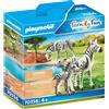PLAYMOBIL, 2 zebre con bambino, Divertimento in famiglia, 70356