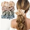 Lolalet 4 Pezzi Scrunchies per Capelli Seta Grande, Elastici Capelli Seta per Donna e Ragazze -Stile E