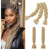 Gairyan Treccine Africane Extension per Treccine Afro Capelli Finti 60cm Ombre Kanekalon 5 pieces, Treccia Capelli Sintetici Crochet Twist Jumbo Braids 500g (Biondo Chiaro)