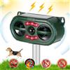 UNISOPH Dissuasore per gatti da giardino, a ultrasuoni, repellente solare per animali con sensore PIR e flash, 5 modalità di regolazione, IP54, impermeabile, efficace per gatti, cani, volpi, uccelli, 3