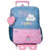 Enso Dreamer Zaino per bambini, zaino per la scuola, in poliestere, doppia ruota girevole multidirezionale, versatile., Blu, Rucksack 32 + Trolley, Zaino 32 + trolley