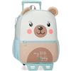 ROLL ROAD Happy Zaino per bambini, zaino scolastico, in poliestere, tasche laterali, spallacci larghi regolabili, maniglia superiore per appenderlo, sistema Magic Fix.