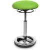 Topstar SU59BR5 Sitness High Bob Sgabello, Piede Anello in Alluminio, Rivestimento in Tessuto Verde