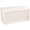 ATMOSPHERA CREATEUR D'INTERIEUR Atmosphera - Banco plegable Lysandre Beige de 2 plazas con almacenaje - 76 x 38 x 38 cm, asiento tapizado - para salón, dormitorio y recibidor