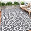Enyhom Tappeto in paglia in plastica, 240 x 300 cm, resistente, resistente ai raggi UV, reversibile, da giardino, riciclato, impermeabile, per esterni, camper, terrazza