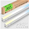 ALUSSO Luci LED per Cucina 8W 800lm, 3CCT 3000K 4000K 6500K, Illuminazione Sotto Mobile con Interruttore e Cavo, Lightbar LED 58cm 230V, Barra Luce Bianca per Pensili Set di 2