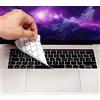 MyGadget Copritastiera compatibile con Apple MacBook Pro 13 Pollici & 15 Touchbar - Protezione Tastiera QWERTZ [Tedesco] in Silicone Flessibile - Skin Nero