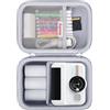Supmay Bambini Cassa fotocamera Compatibile con ASTGMI per HiMont per TIATUA per CalineGam per Aissom per MYSTILUCK Macchina Fotocamera Istantanea, Stampa sacchetto di archiviazione carta, Grigio