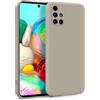 MyGadget Cover per Samsung Galaxy A71 4G - Custodia in Silicone Morbido a Doppio Strato - Case con Protezione Fotocamera & Fodera Interna Antigraffio - Grigio